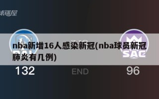 nba新增16人感染***(nba球员***肺炎有几例)